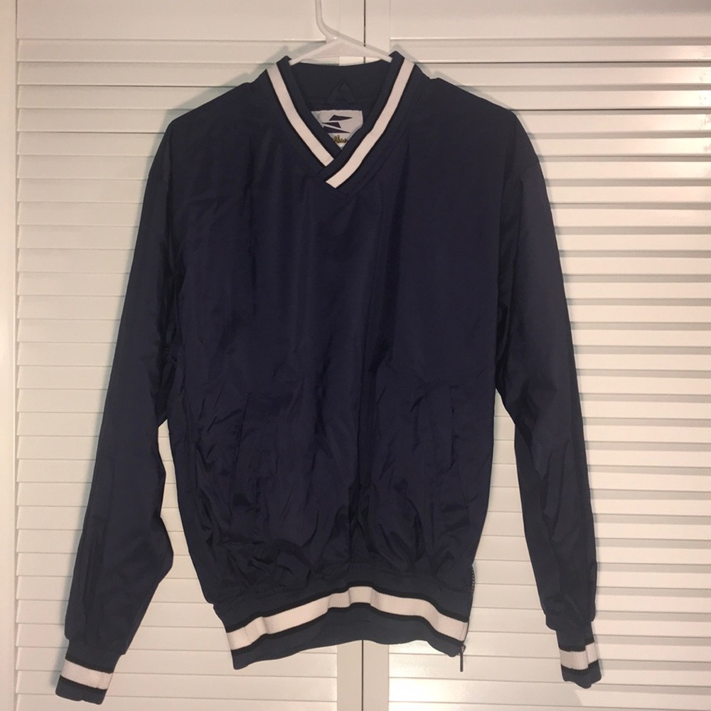 VINTAGE 80s Style Pullover Windbreaker